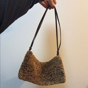 Chic Beaded Shoulder Bag